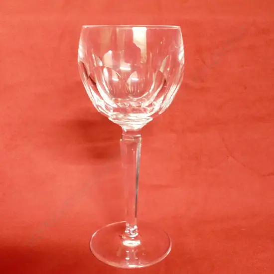 A set of 18 Irish Waterford tall stemmed Sheila pattern wine glasses