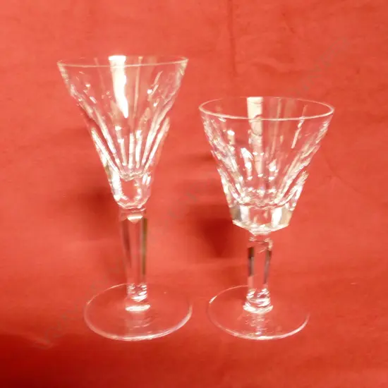 Six Irish Waterford 'Sheila' pattern conical liqueur glasses
