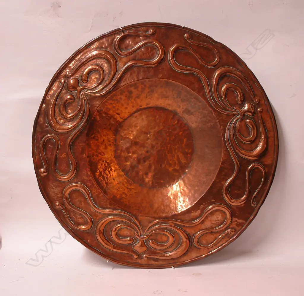 A Newlyn School Arts & Crafts copper plaque Image 1++