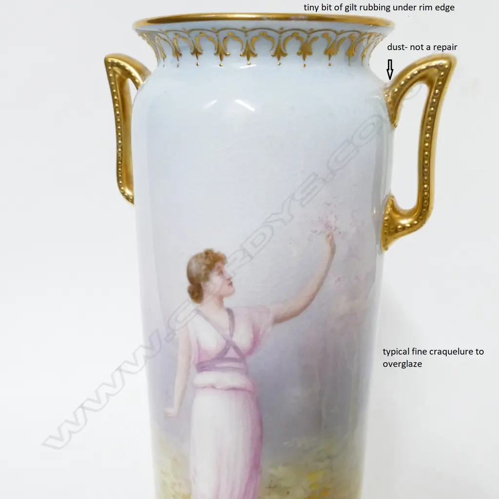 A Royal Doulton vase hand-painted by Leslie Arthur Harradine (act. 1920-1950s) Image 1++
