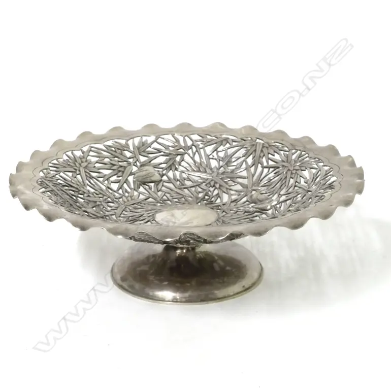 A Chinese silver tazza Image 1++
