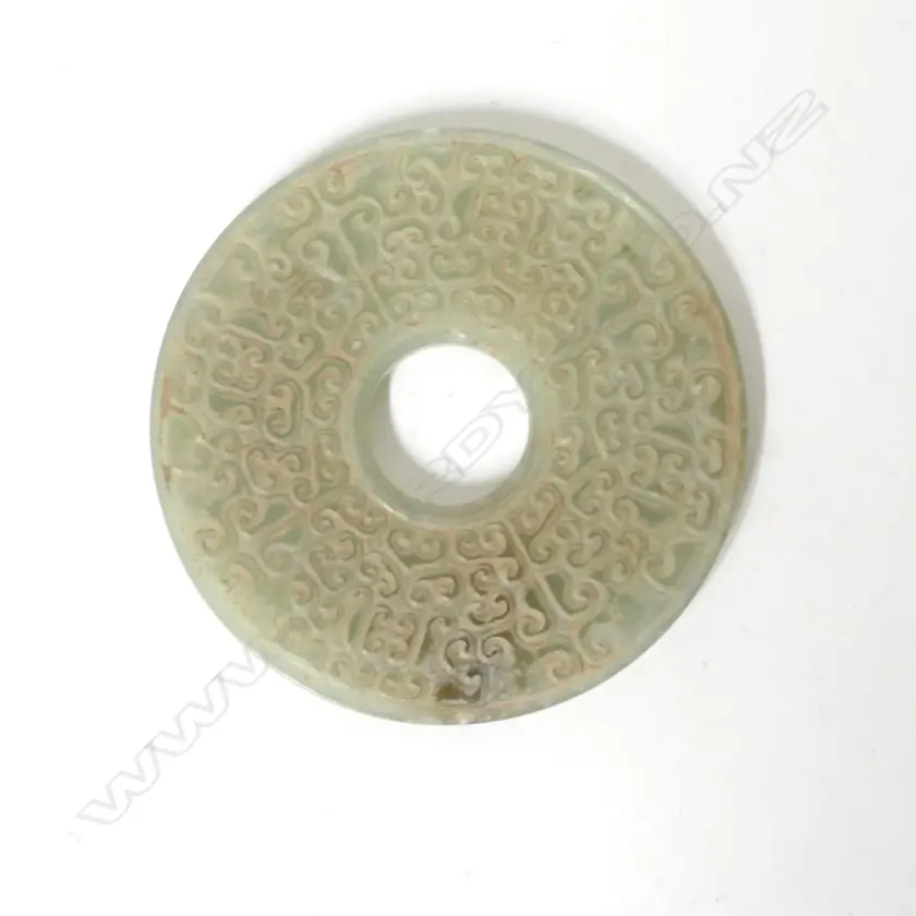 A Chinese jade bi disc Image 1++