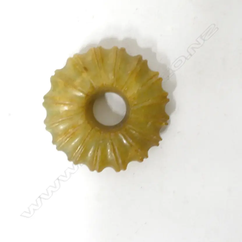 A Chinese yellow jade bi disc Image 1++