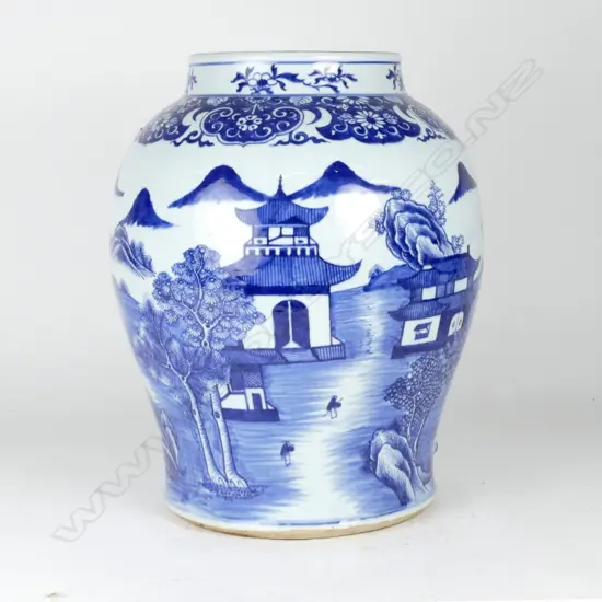 A massive Chinese porcelain jar