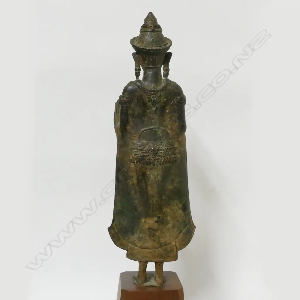 A fine old standing bronze of Buddha Image 1++