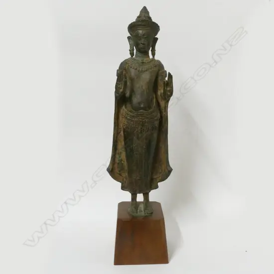 A fine old standing bronze of Buddha
