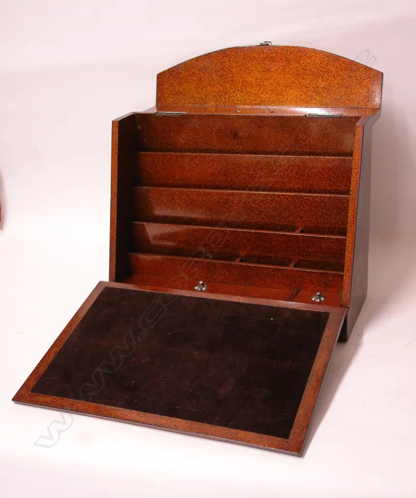 A 19thC Japanese satchel form black lacquer writing box Image 1++