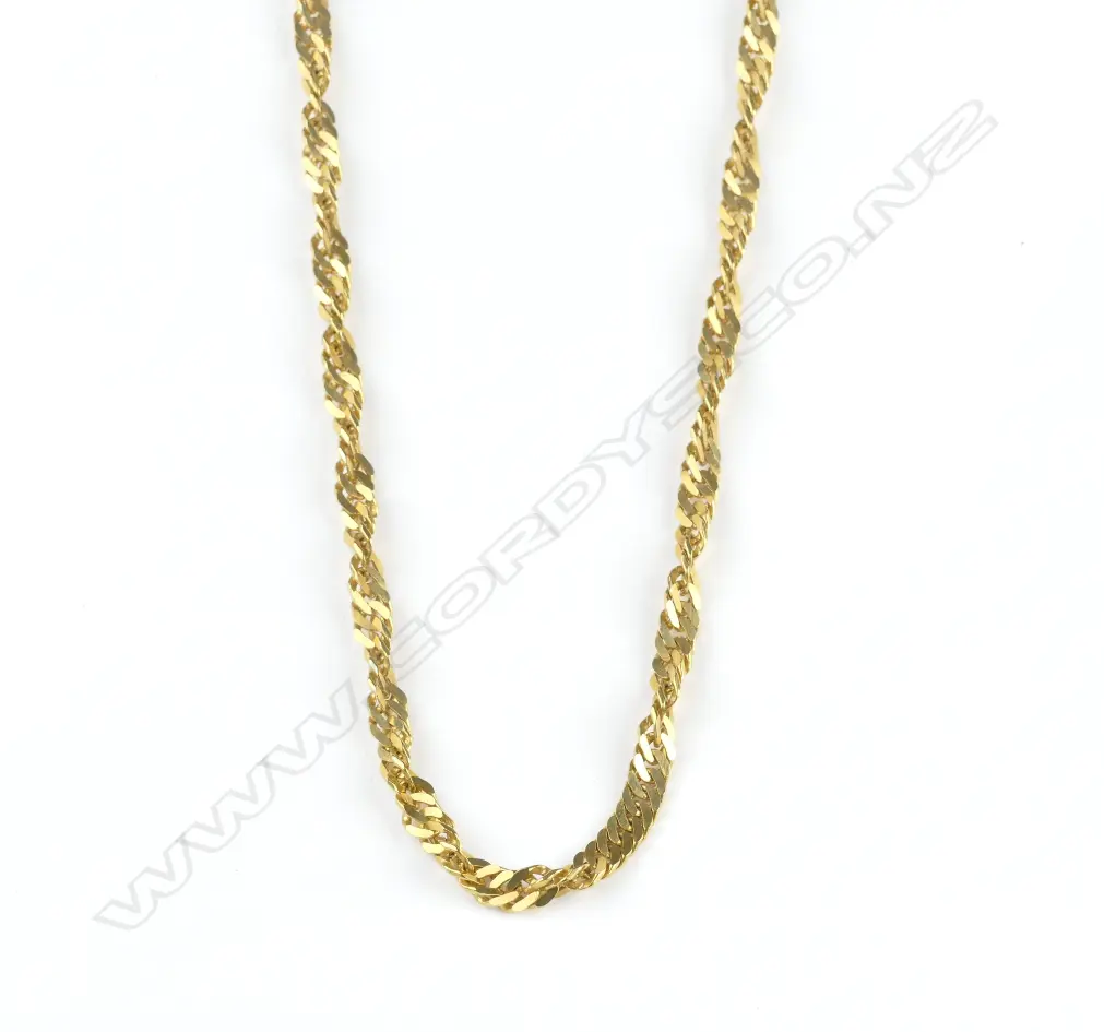 A 22ct. gold chain necklace Image 1++