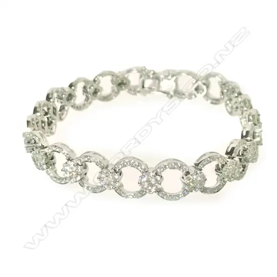 An 18ct. white gold and diamond bracelet
