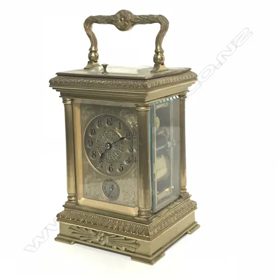 A quality 19th century repeater/striking carriage clock