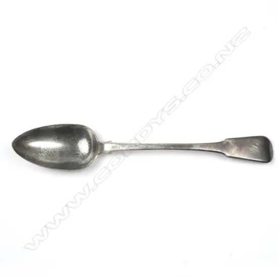 A George III silver pie spoon