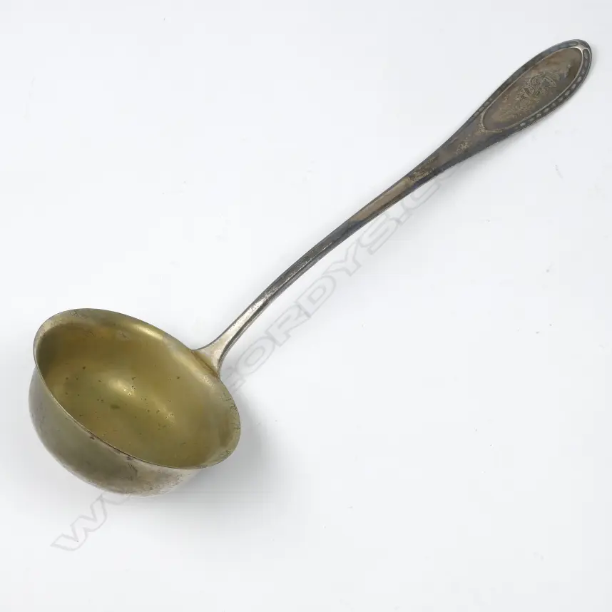 A German .800 silver soup ladle Image 1++