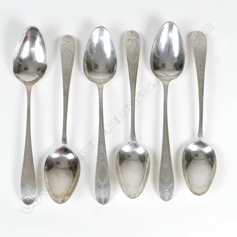 Six Irish silver teaspoons Image 1++