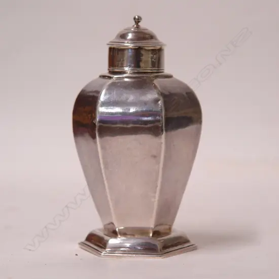 A rare Queen Anne Britannia standard silver tea caddy