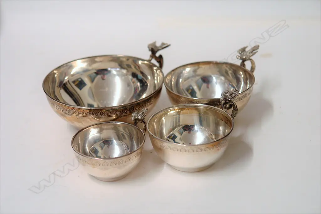 A mid-20thC European set of four graduated cups Image 1++