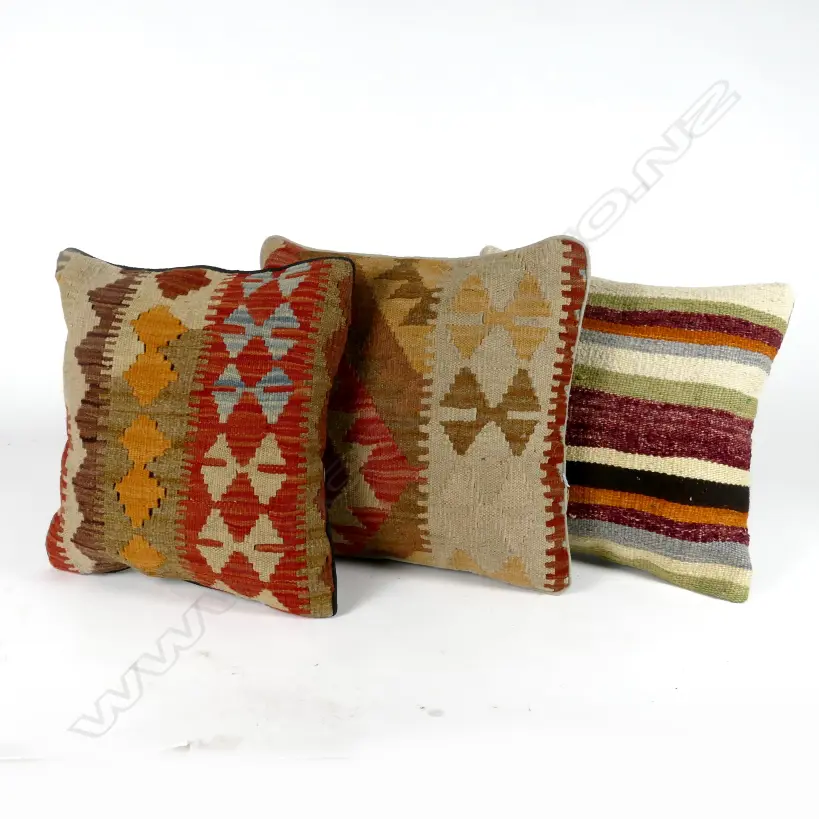 Three kilim faced cushions Image 1++