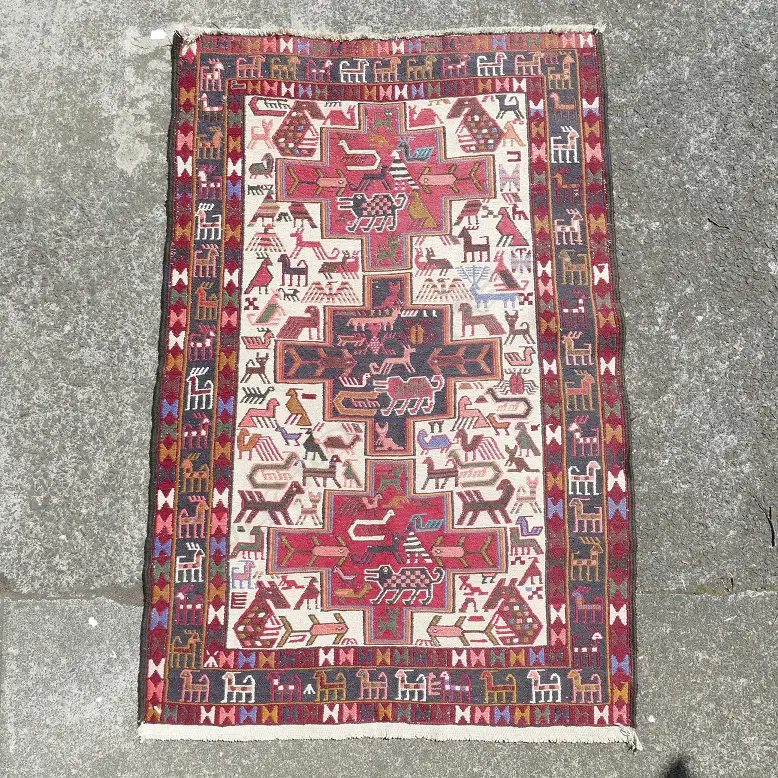 A Caucasian pictorial rug Image 1++