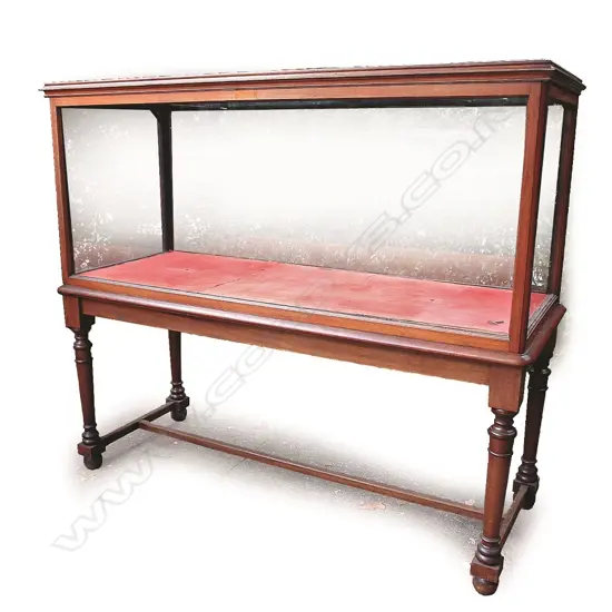 A quality Victorian mahogany free standing museum/shop display cabinet