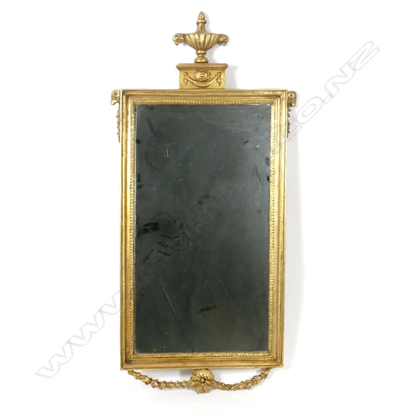A 19thC giltwood wall mirror of classical style Image 1++