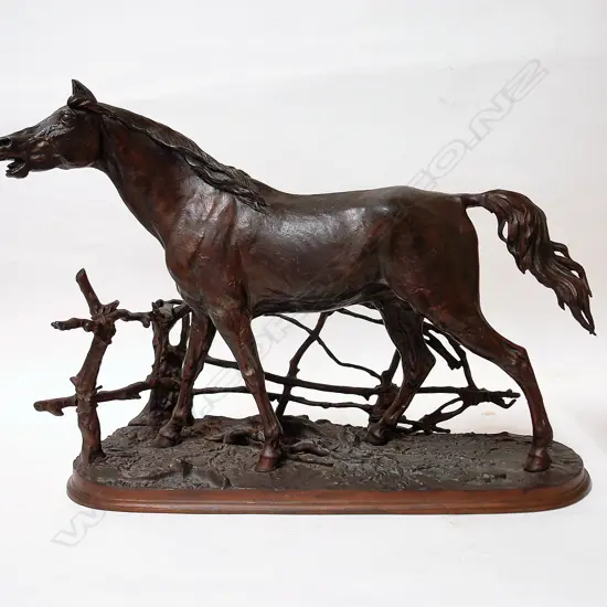 After Pierre-Jules Mêne (1810-1879) bronze spelter sculpture 'Djinn Etalon Arabe'