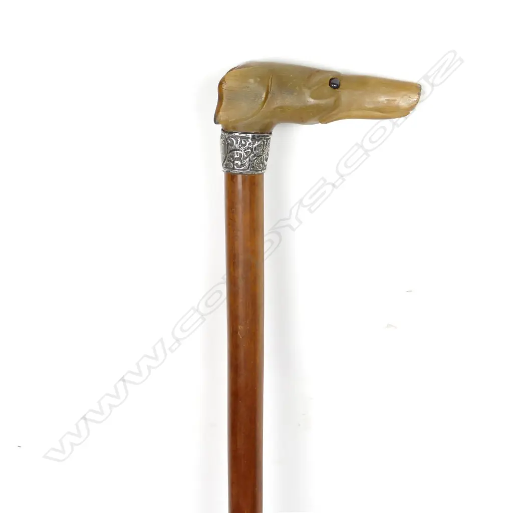 A dog's head handled walking stick Image 1++