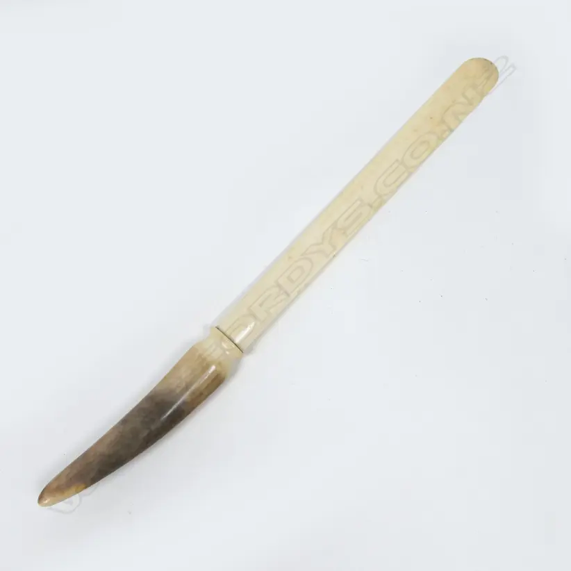A 19thC ivory letter opener with tusk handle Image 1++
