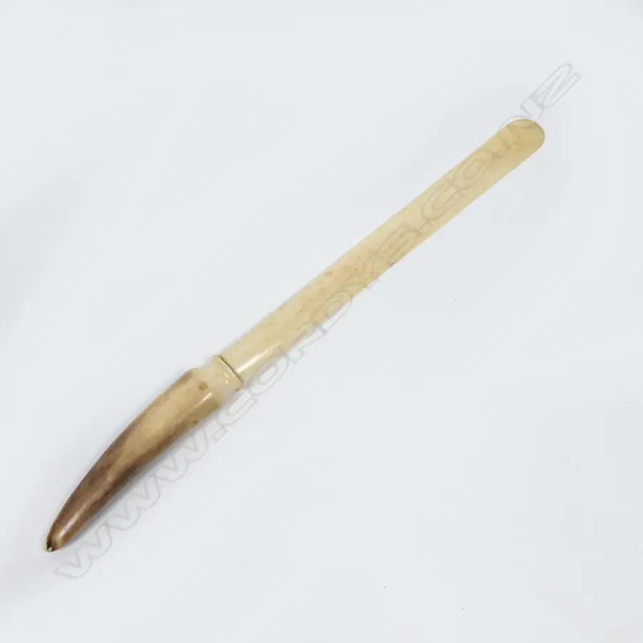 A 19thC ivory letter opener with tusk handle Image 1++