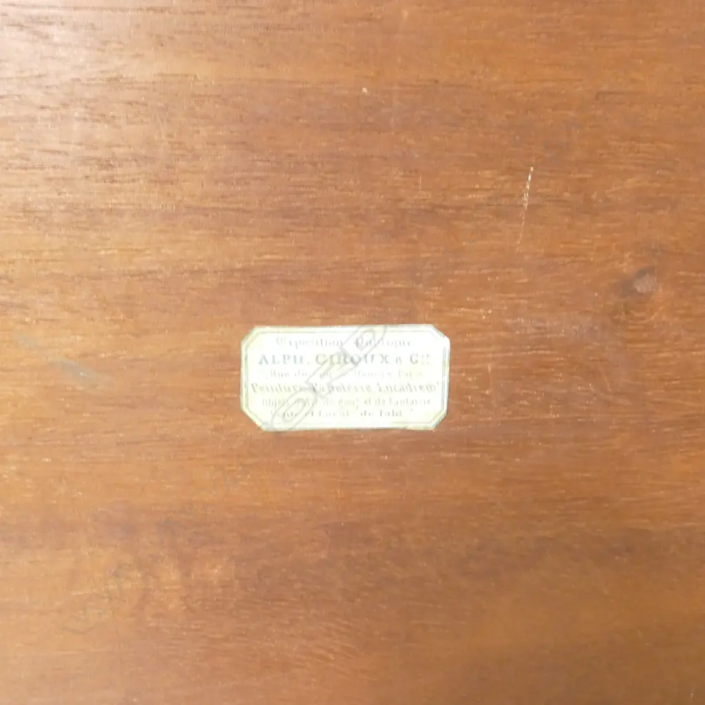 A French amboyna games box labelled for Alphonse Giroux Image 1++