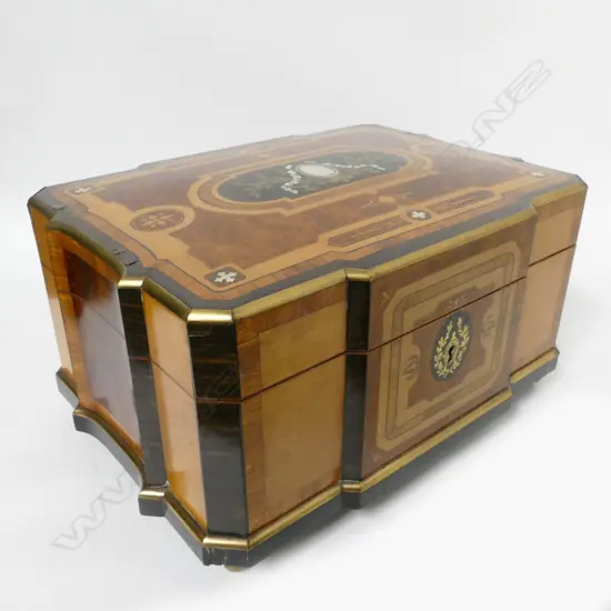 A French marquetry jewellery box