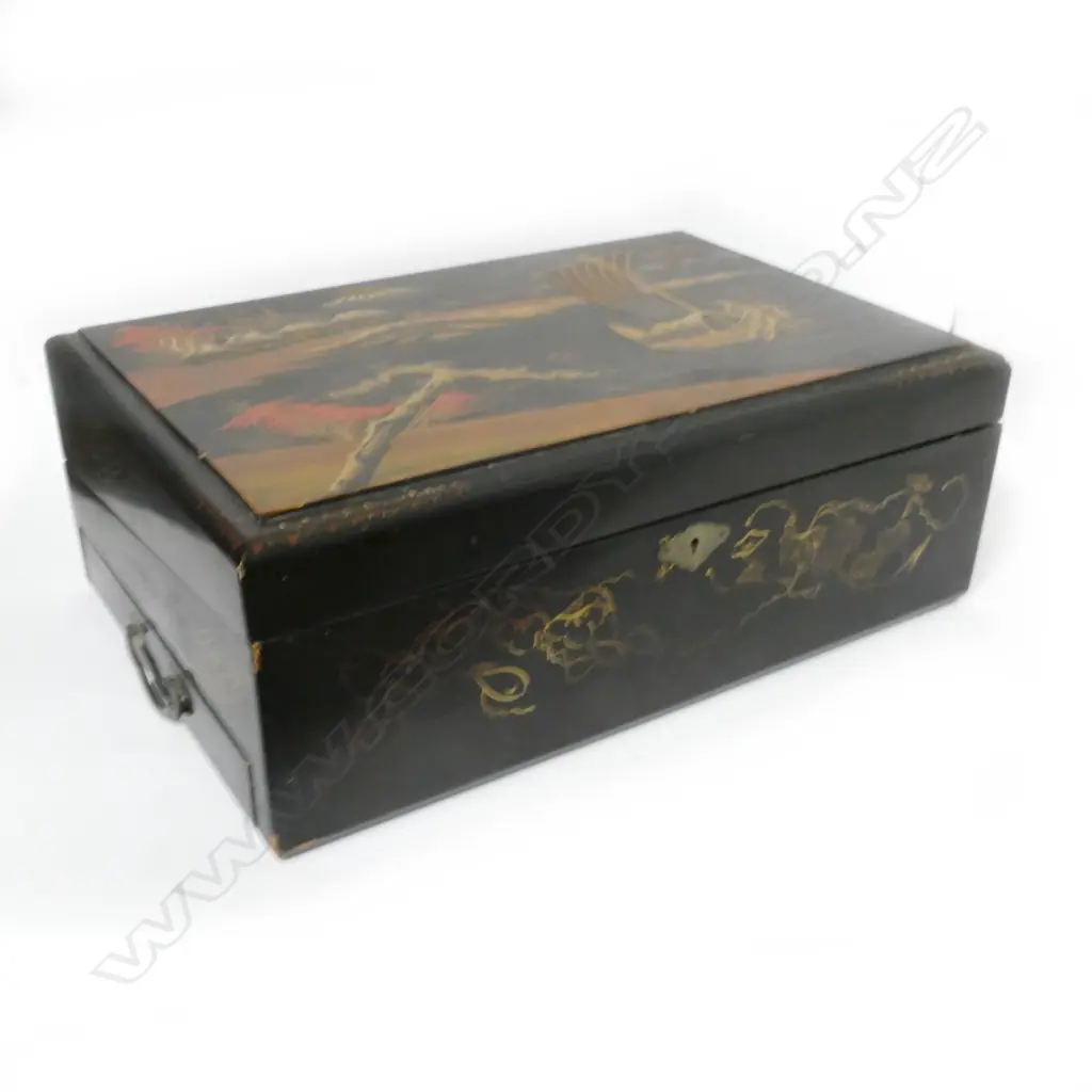 A Chinese lacquered writing slope Image 1++
