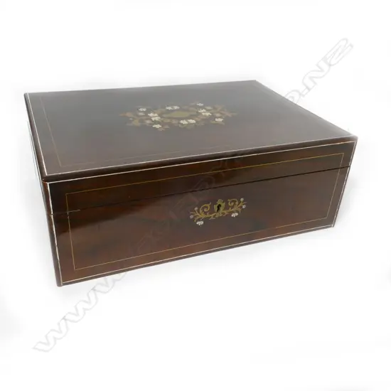 A 19thC French palisander box