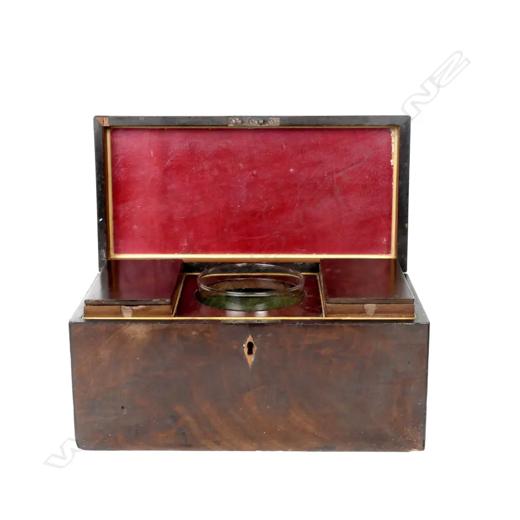 A Regency mahogany tea caddy Image 1++