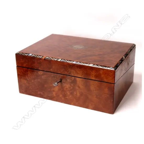 A Victorian birds-eye maple writing slope