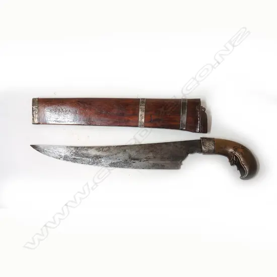 An old Indonesian parang short sword