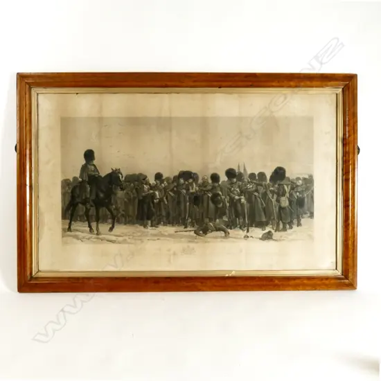 A Victorian lithograph 'The Roll Call' Crimea 1854-5