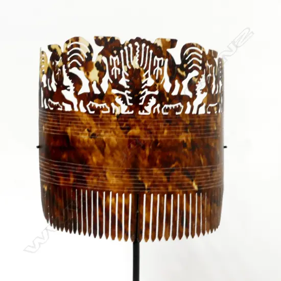 A Pacific tortoise shell hair comb