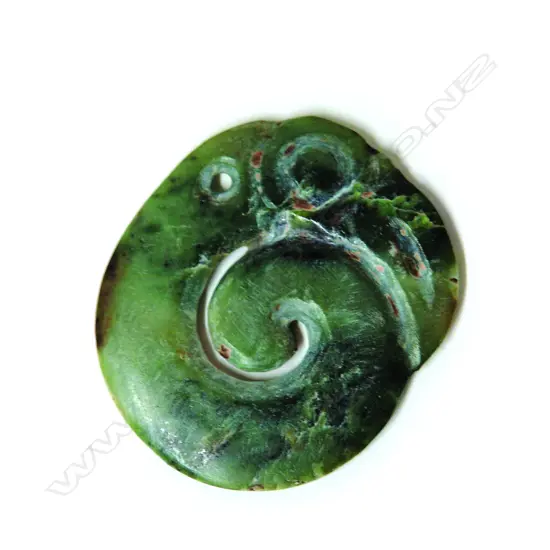 An old Maori pounamu manaia koropepe