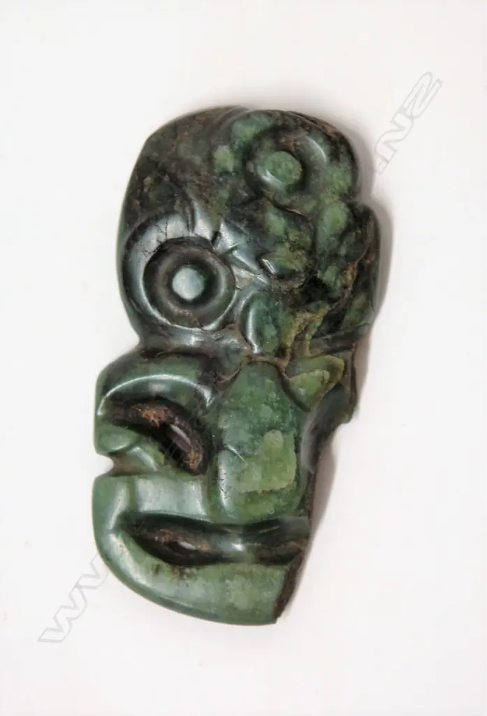 A pre-European Maori pounamu hei tiki Image 1++