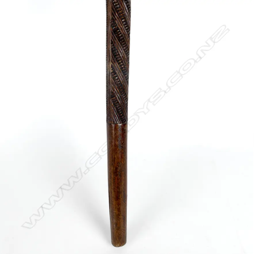 A late 19thC Maori carved tokotoko (orator's stick) attributed to Tene Waitere (1854-1931) Image 1++