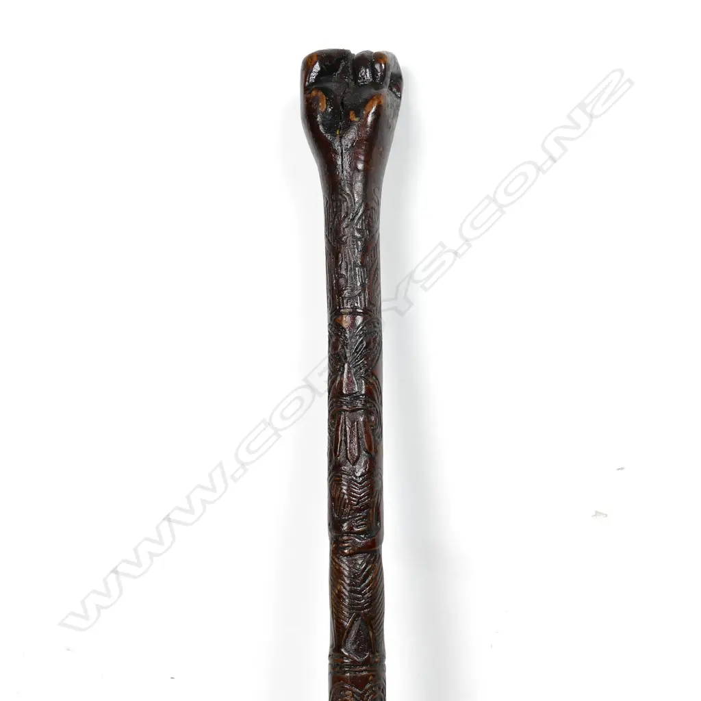 A Maori carved walking stick Image 1++