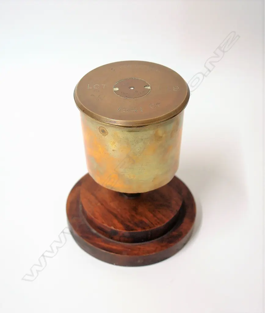 A table bell made from a 1941 brass 3.7" Howitzer shell Image 1++