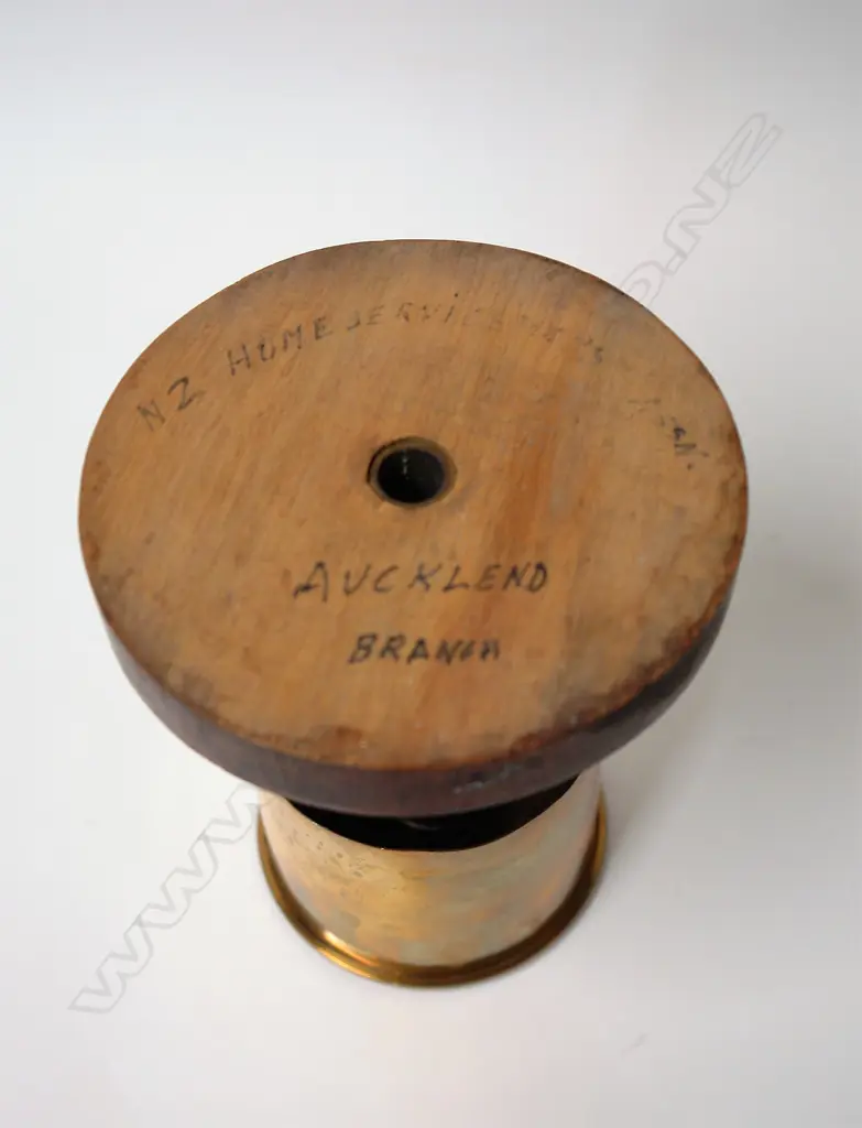 A table bell made from a 1941 brass 3.7" Howitzer shell Image 1++