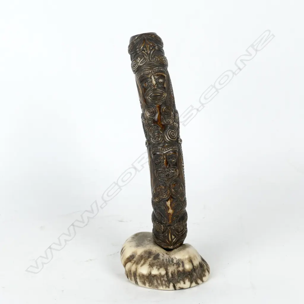 A contemporary Maori carved koauau (flute) Image 1++