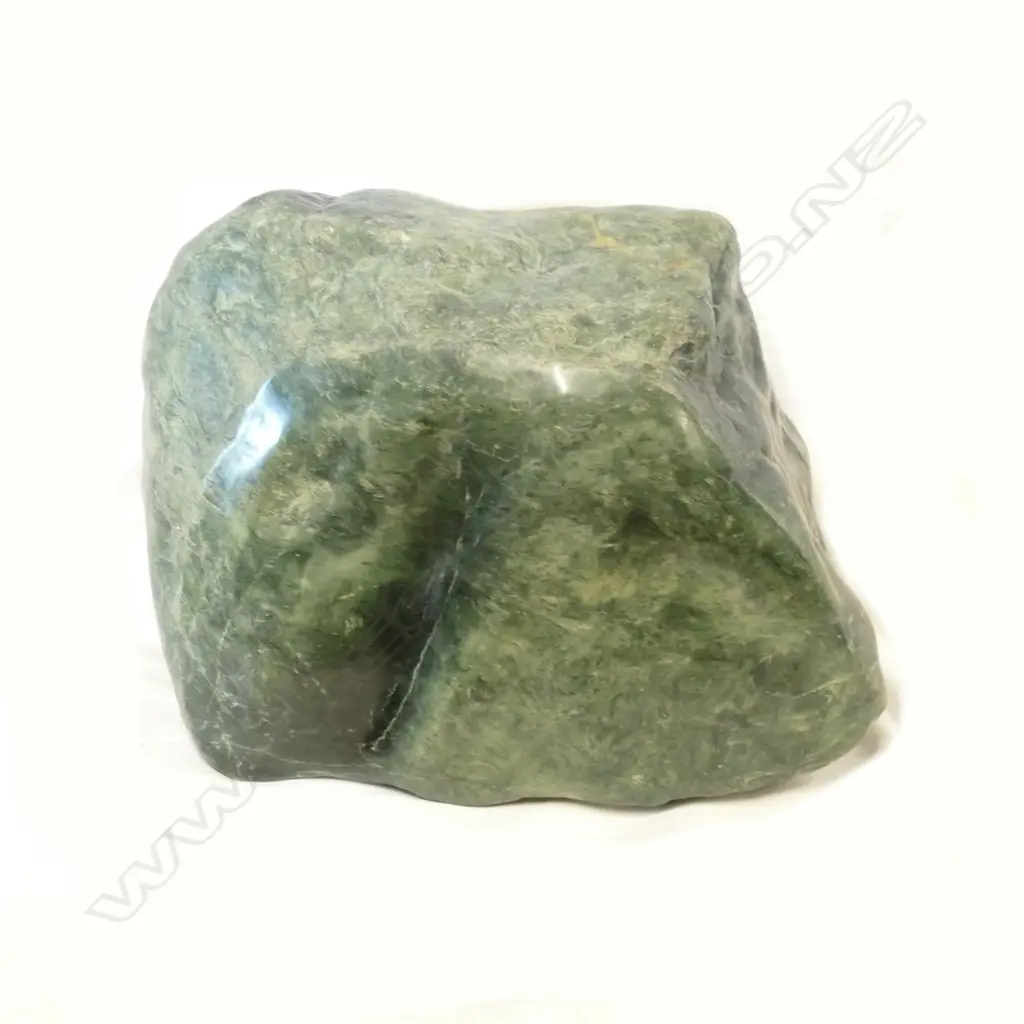 A N.Z. pounamu (serpentine) river worn boulder Image 1++