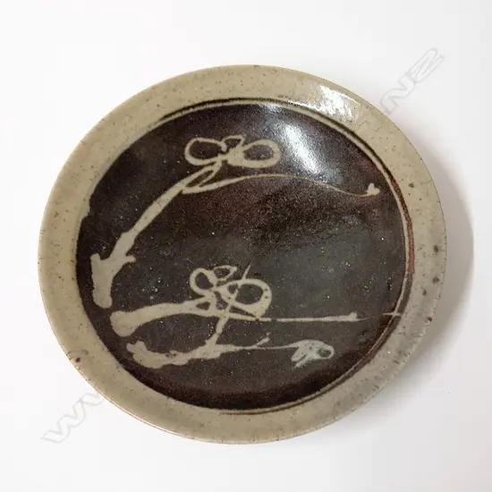 Len Castle blossom decorated shallow bowl