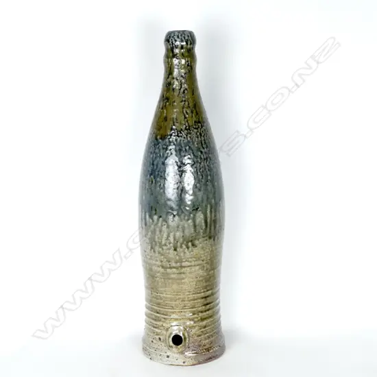 A Denis O'Connor tall salt glazed bottle