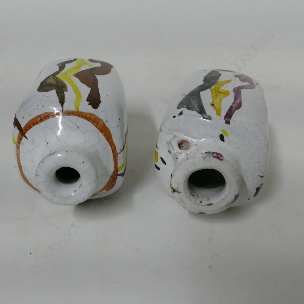 A rare pair of Chester Nealie glazed 'poison' bottles Image 1++