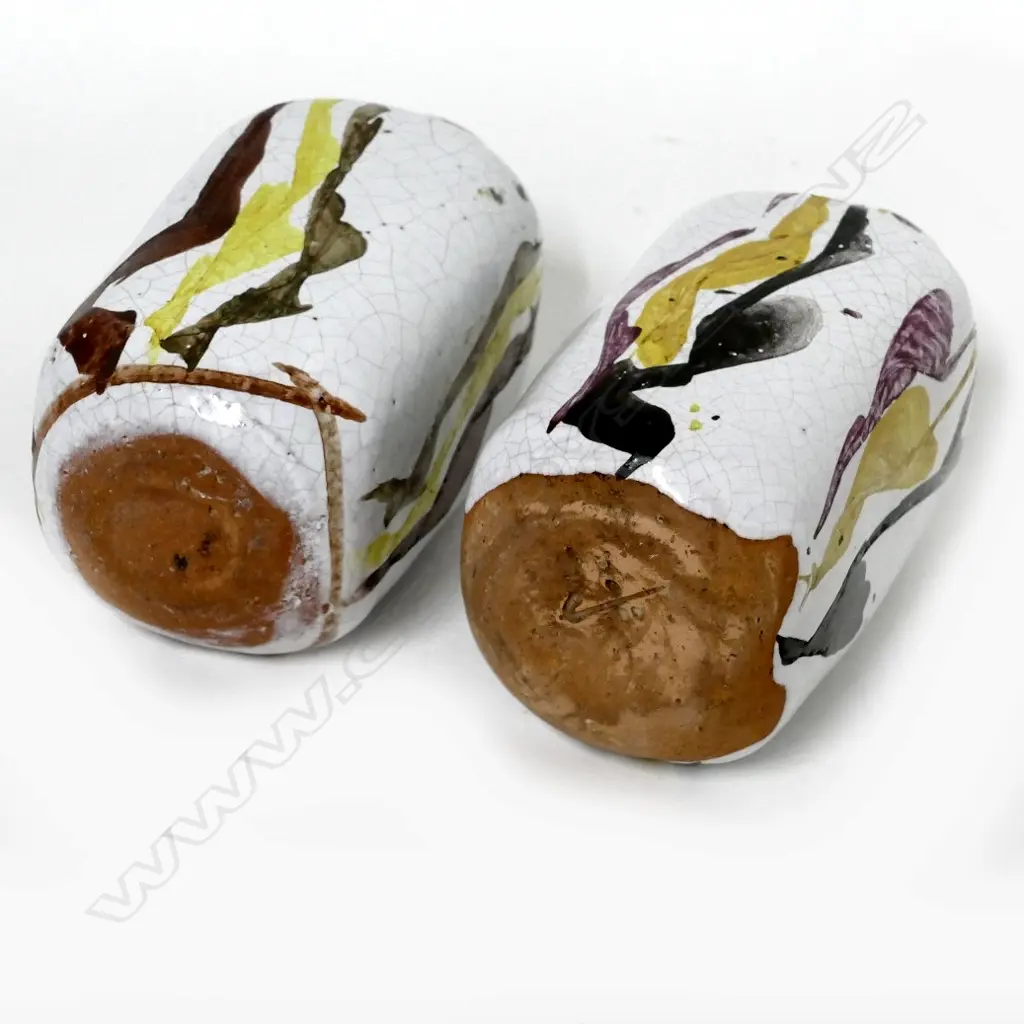 A rare pair of Chester Nealie glazed 'poison' bottles Image 1++