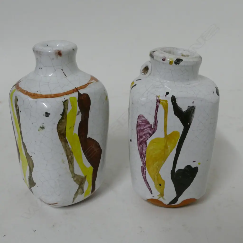 A rare pair of Chester Nealie glazed 'poison' bottles Image 1++