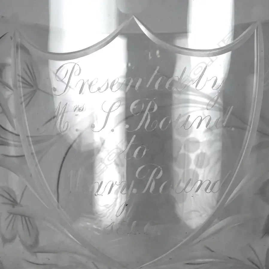 A large outstanding early Victorian period glass rummer Image 1++